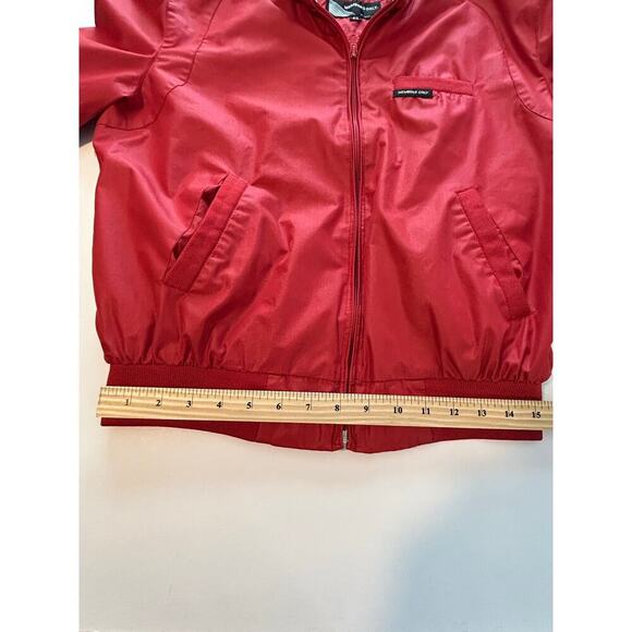 Members only VTG men’s red windbreaker bomber racer full zip jacket size 40 - Picture 13 of 14
